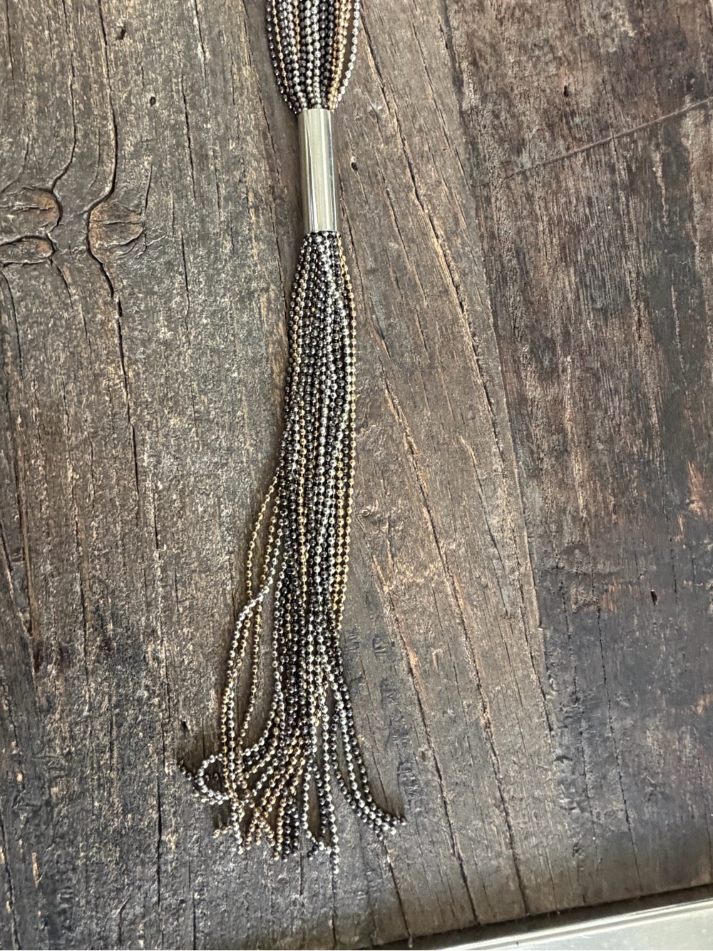 Gold and Silver Tassel Necklace - Women Accessories